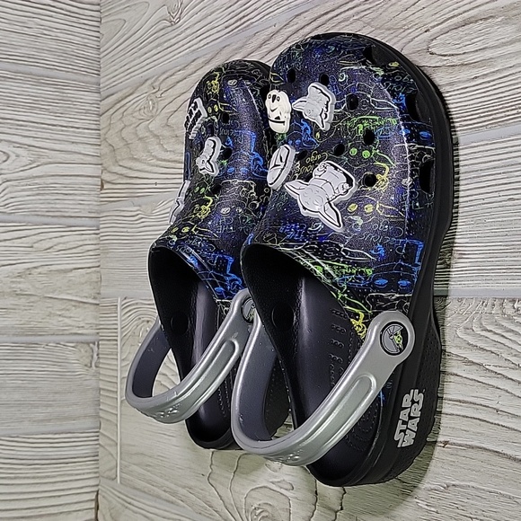 CROCS Kids Shoes in Black with Colorful Accents - Picture 2 of 10